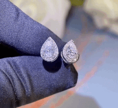 2ct White Gold Moissanite Earring GRA certified-Boutique Spiritual