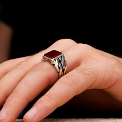 Agate Aqeeq Turkish Ring-Boutique Spiritual