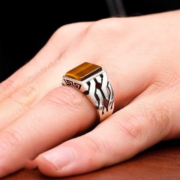 Tiger Eye Silver Turkish Limited Edition Ring-Boutique Spiritual