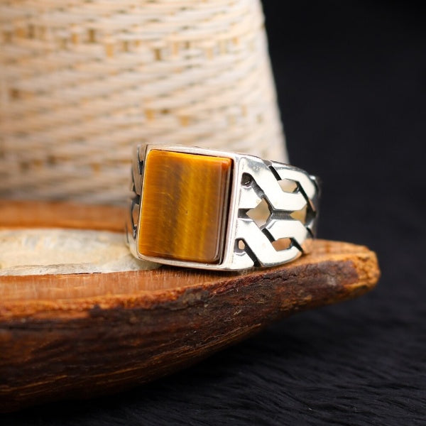Tiger Eye Silver Turkish Limited Edition Ring-Boutique Spiritual