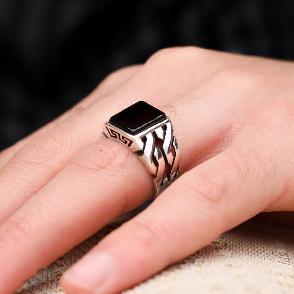 Onyx Aqeeq Turkish Ring-Boutique Spiritual