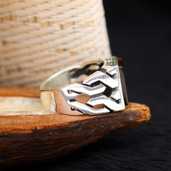 Tiger Eye Silver Turkish Limited Edition Ring-Boutique Spiritual