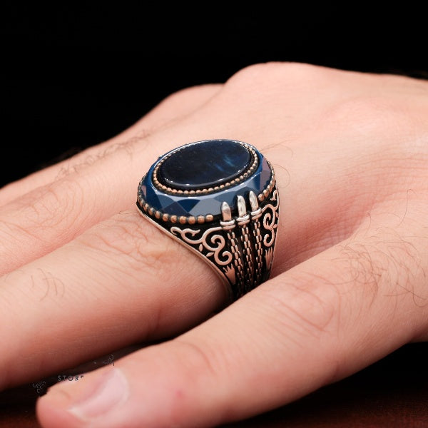 Turkish Tiger-eye With Special Cut zircon Handmade Exclusive Design-Boutique Spiritual