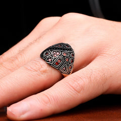 Turkish Cocktail Zircon Men's Ring Handmade Exclusive Design-Boutique Spiritual