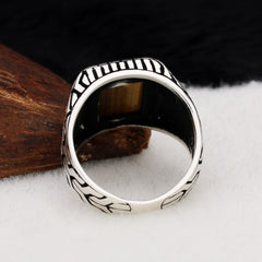 Tigers Eye Ring, Pure Silver Turkish Limited Edition Ring-Boutique Spiritual