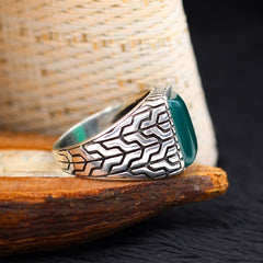Agate Aqeeq Turkish Silver Limited Edition Ring-Boutique Spiritual