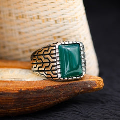 Agate Aqeeq Turkish Silver Limited Edition Ring-Boutique Spiritual