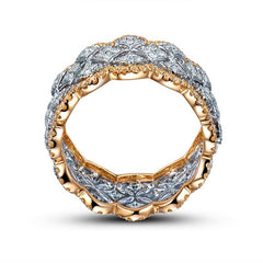 18K Rose Gold Moissanite Silver Ring for Women-Boutique Spiritual