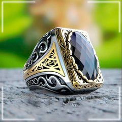 Turkish Zircon Stone Ring Embroidered Special Design-Boutique Spiritual
