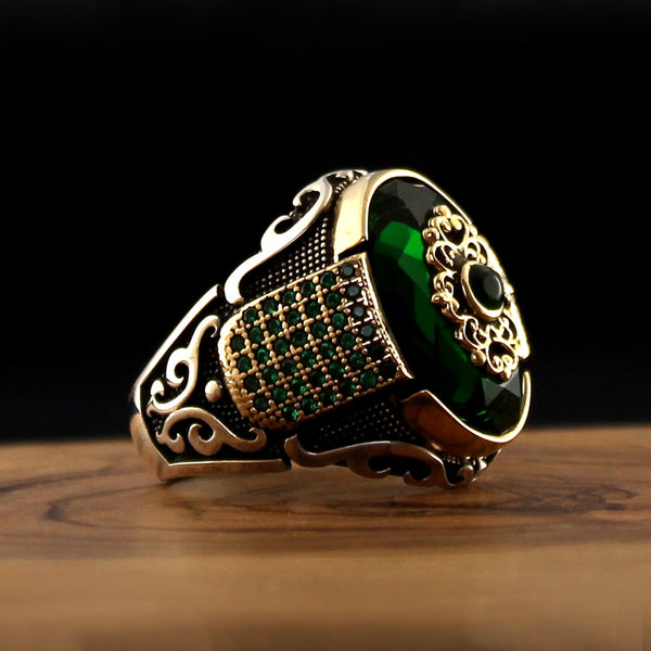 Turkish Zircon Stone Ring Handmade Special Design-Boutique Spiritual