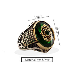 Turkish Zircon Stone Ring Handmade Special Design-Boutique Spiritual