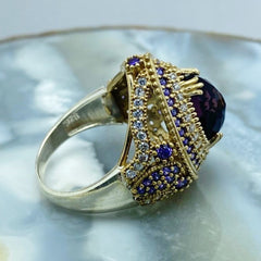 Turkish Handmade Amethyst Fashion Ring For Women-Boutique Spiritual