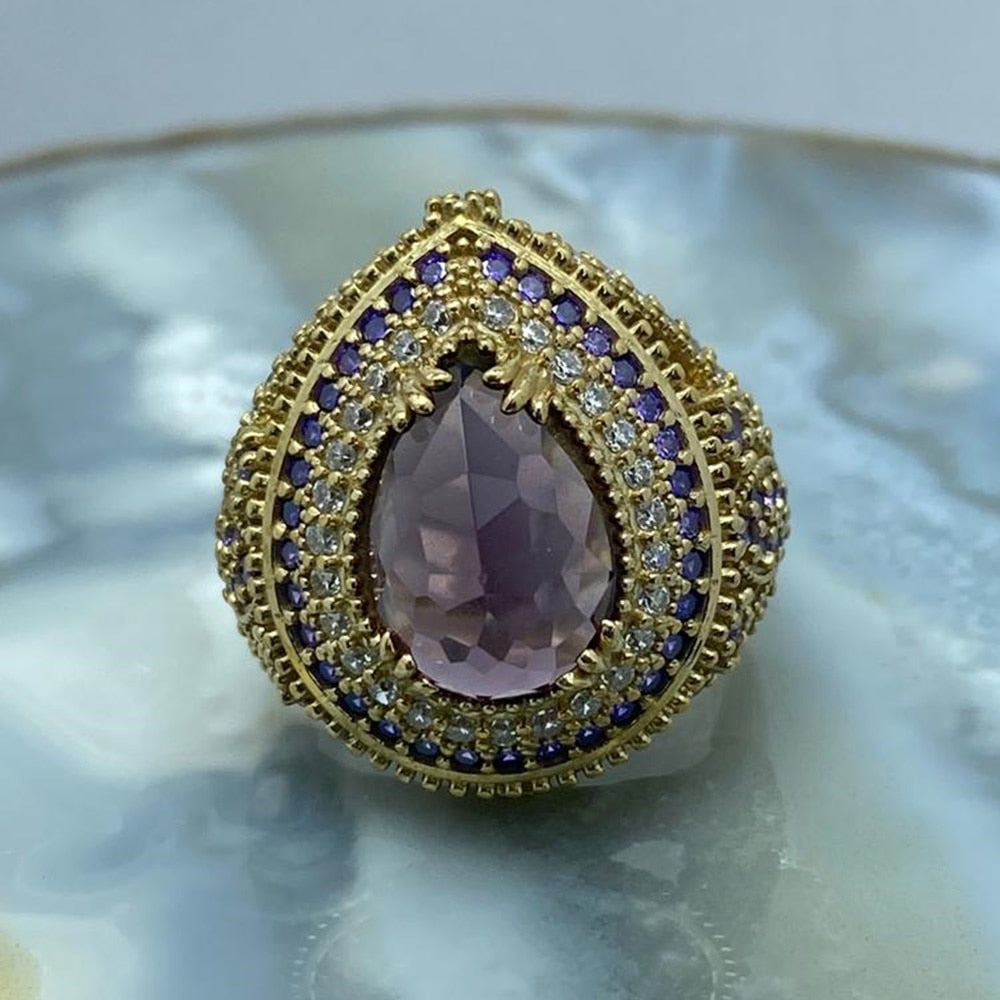 Turkish Handmade Amethyst Fashion Ring For Women-Boutique Spiritual