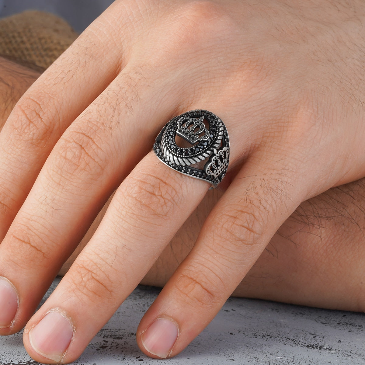 Zircon Real Madrid Crown Handmade Ring-Boutique Spiritual
