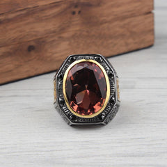 Turkish Zultanite Stone Rhodium Plated Handmade Ring-Boutique Spiritual