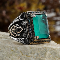 Turkish Real Zircon Stone Handmade Ring-Boutique Spiritual