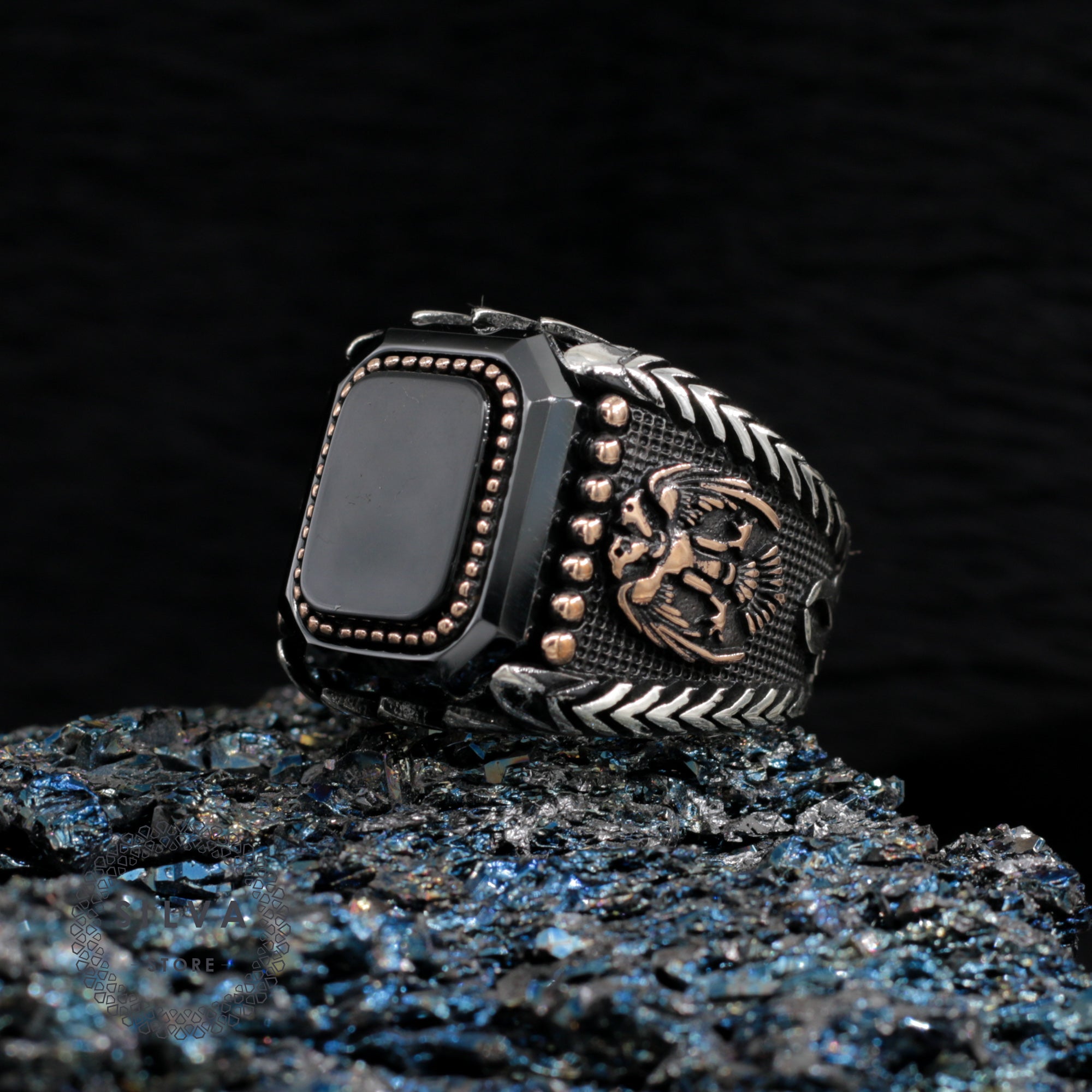 Turkish Onyx With Special Cut Zircon Stone Handmade Exclusive Design-Boutique Spiritual
