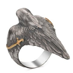 Hawk Ring, Silver Men Ring Elegant Islamic Design-Boutique Spiritual