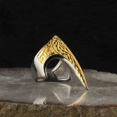 Zihgir Archer Pure Silver Mens Thumb Ring-Boutique Spiritual