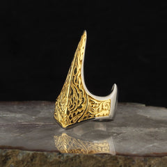 Zihgir Archer Pure Silver Mens Thumb Ring-Boutique Spiritual