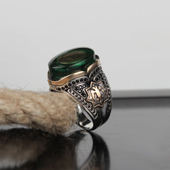 Islamic Amber Stone Alhamdulillah Ring, Limited Edition Ring-Boutique Spiritual