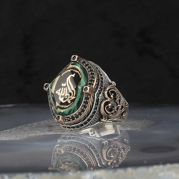 Islamic Amber Stone Alhamdulillah Ring, Limited Edition Ring-Boutique Spiritual