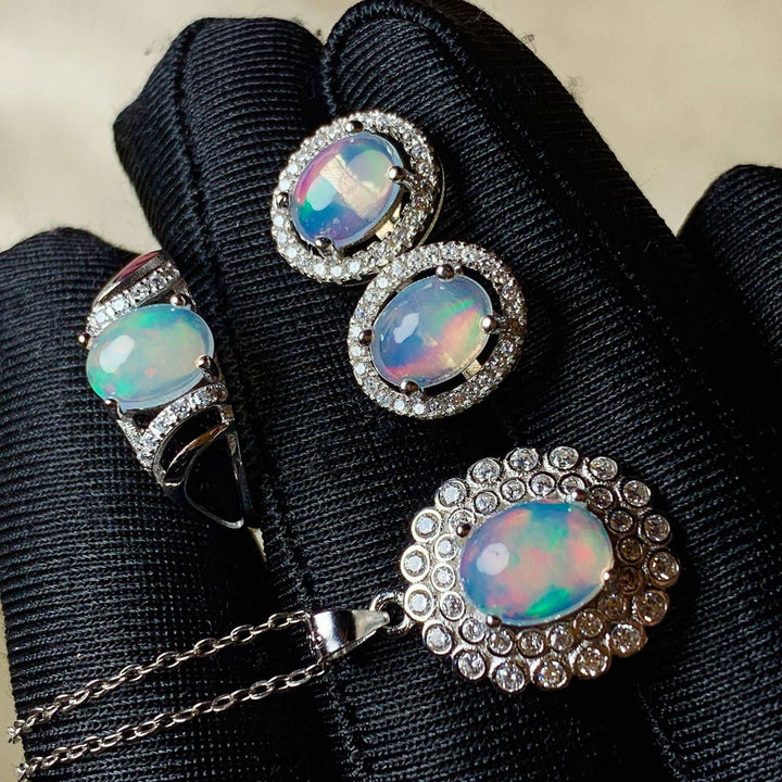 Natural Opal Jewelry Set for Women-Boutique Spiritual