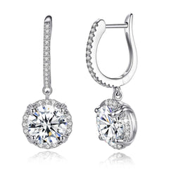 Luxury 4 Carat Moissanite Dangle Earrings Premium Design for Women - Boutique Spiritual