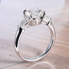 18K White Gold Plated 2.8CT Moissanite Ring For women Premium Design - Boutique Spiritual