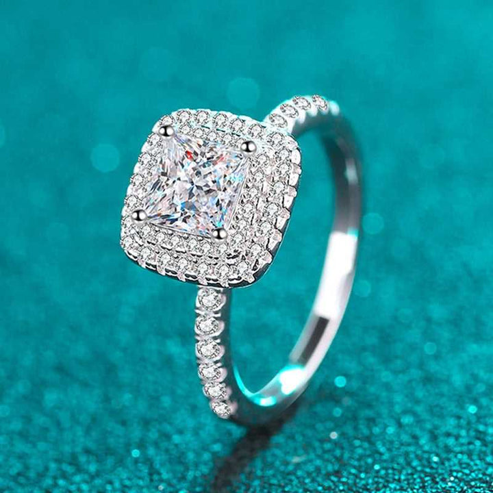 Boutiques 1ct Princess Cut Moissanite Rings Premium Design-Boutique Spiritual