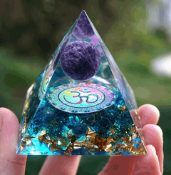 ORGONE PYRAMID WITH ORGONITE CRYSTAL - Boutique Spiritual