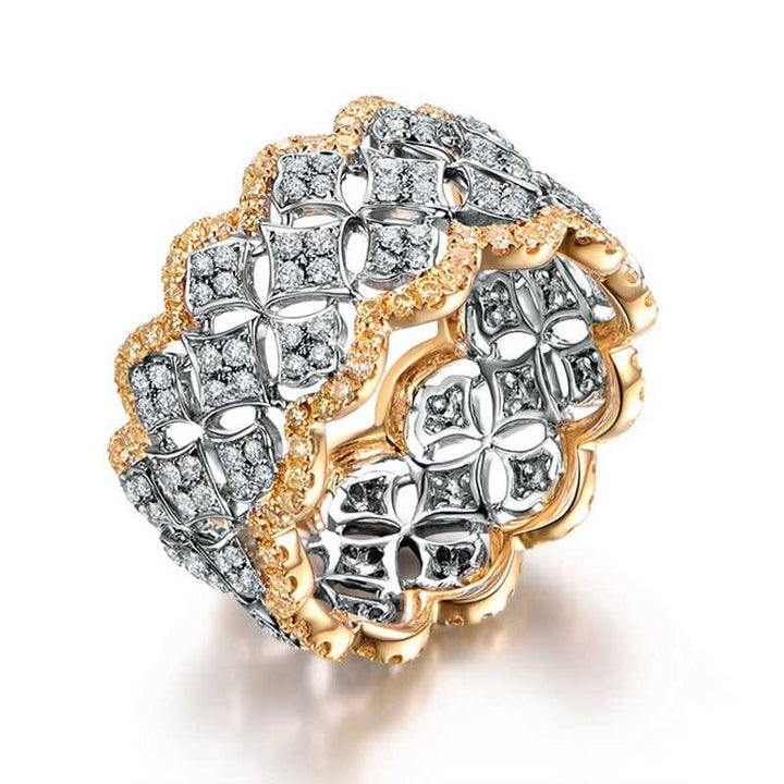 18K Rose Gold Moissanite Silver Ring for Women - Boutique Spiritual