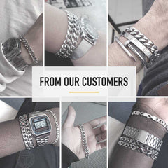 Men's Stainless Steel Curb Cuban Link Chain Bracelet - Boutique Spiritual