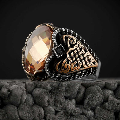 Alexandrite Stone Sultanit Handmade Silver Ring For Men - Boutique Spiritual