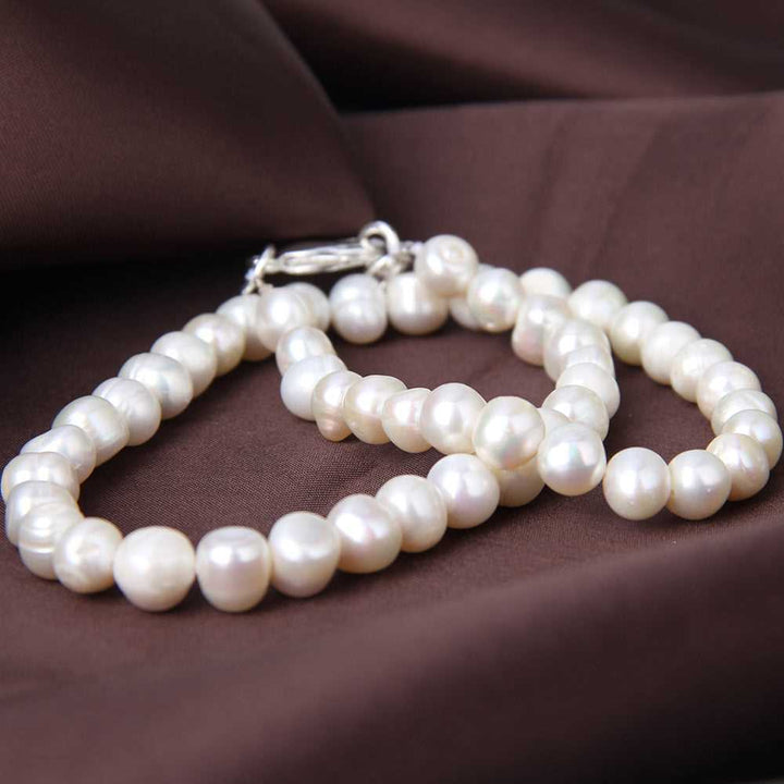 Natural Round White Shell Pearl Choker Necklace - Boutique Spiritual