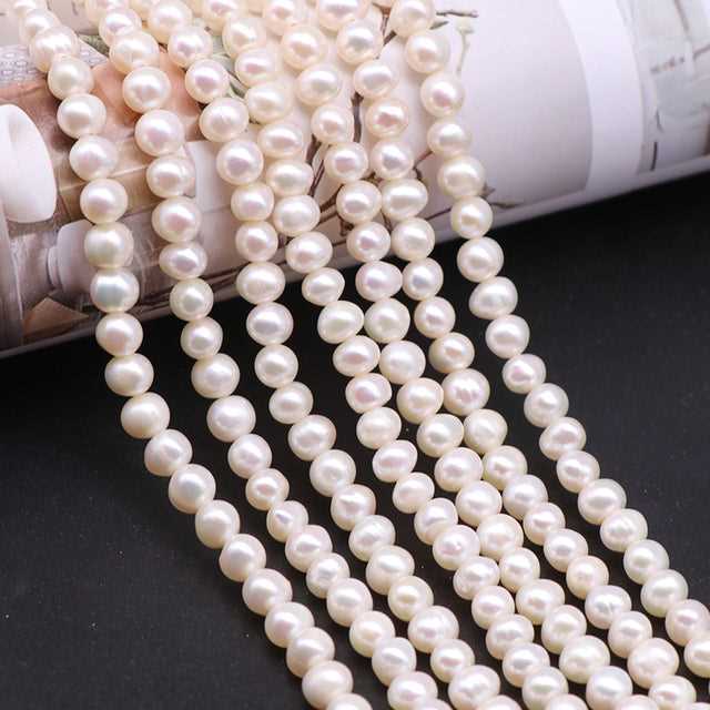 Natural Round White Shell Pearl Choker Necklace-Boutique Spiritual