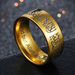 Islamic Engraved Shahada( Kalma ) Stainless Steel Ring For Men and Women - Boutique Spiritual