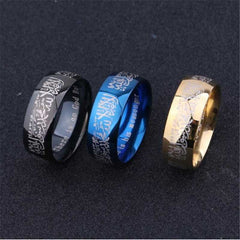 Islamic Engraved Shahada( Kalma ) Stainless Steel Ring - Boutique Spiritual