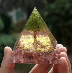 ORGONE PYRAMID WITH ORGONITE CRYSTAL - Boutique Spiritual