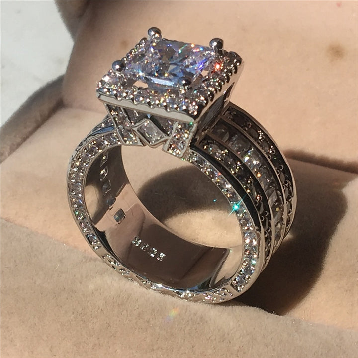Vintage Moissanite Silver Ring for Women-Boutique Spiritual