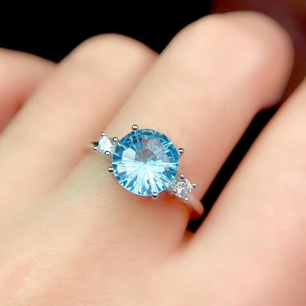 Blue Topaz Ring for Women-Boutique Spiritual
