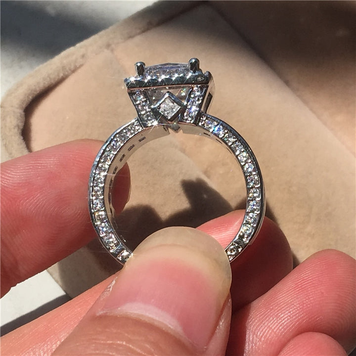 Vintage Moissanite Silver Ring for Women - Boutique Spiritual