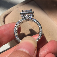 Vintage Moissanite Silver Ring for Women
