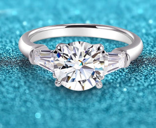 18K White Gold Plated 2.8CT Moissanite Ring For women Premium...