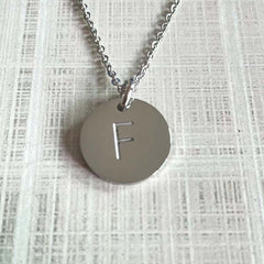 Custom Alphabet Engraved Necklace