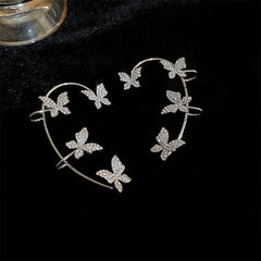 Gold Silver Color Metal Butterfly Ear Clips Premium Design