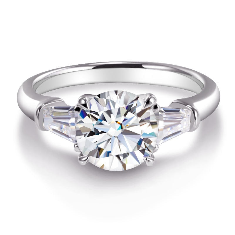 18K White Gold Plated 2.8CT Moissanite Ring For women Premium Design