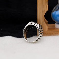 Turkish Onyx Stone Men's Ring Handmade Exclusive Design - Boutique Spiritual