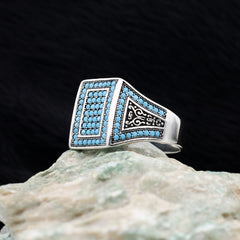 Turquoise Turkish Silver Ring, Limited Edition Design - Boutique Spiritual