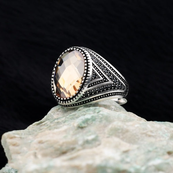 Citrine Silver Turkish Limited Edition Ring - Boutique Spiritual